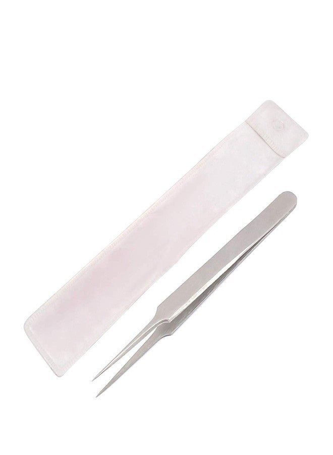 Ultra Fine Thin Tip Tweezers for Weeding, Splinter Removal, Cellphone Repair, Micro Soldering, Crafting, and Facial Hair Removal | Professional Strong Metal 5-1/4" Long Sturdy Stainless Steel Tweezer